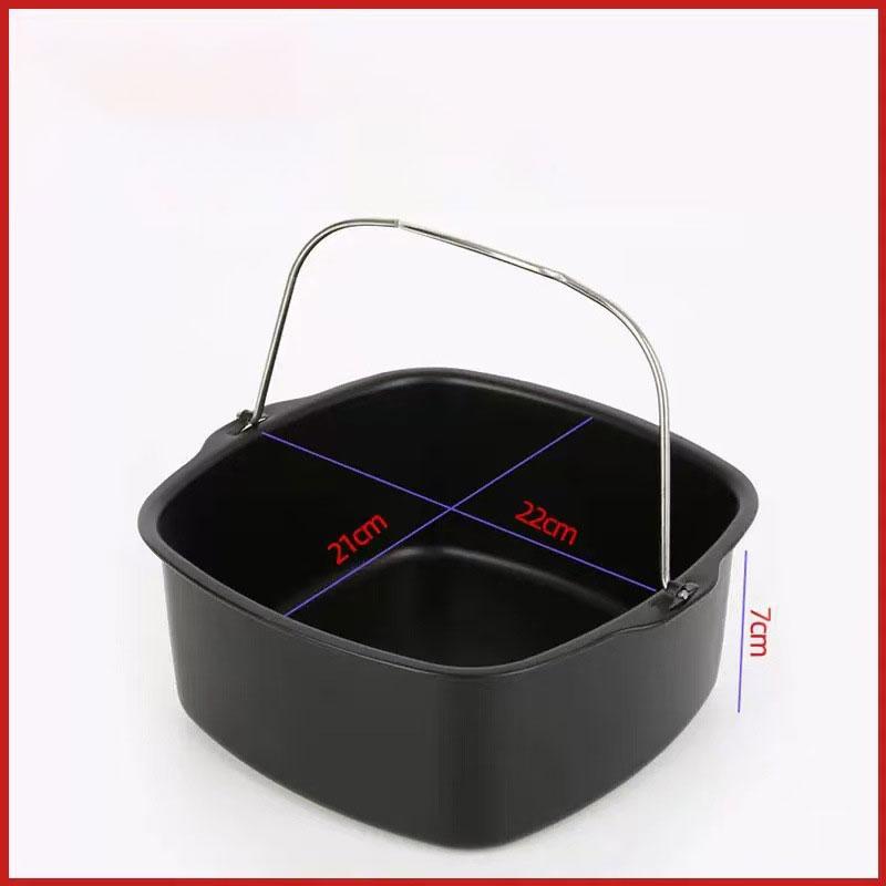 Air Fryer Non-stick Cake Baking Tray Basket Izza Bread Baking Tray Basket Kitchen Air Fryer Accessories Baking Basket