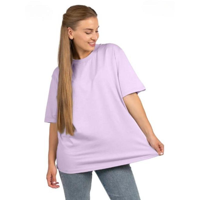 

Summer Round Neck Top Fashionable Casual Solid Color Pure Cotton Short Sleeved Women s T-shirts S