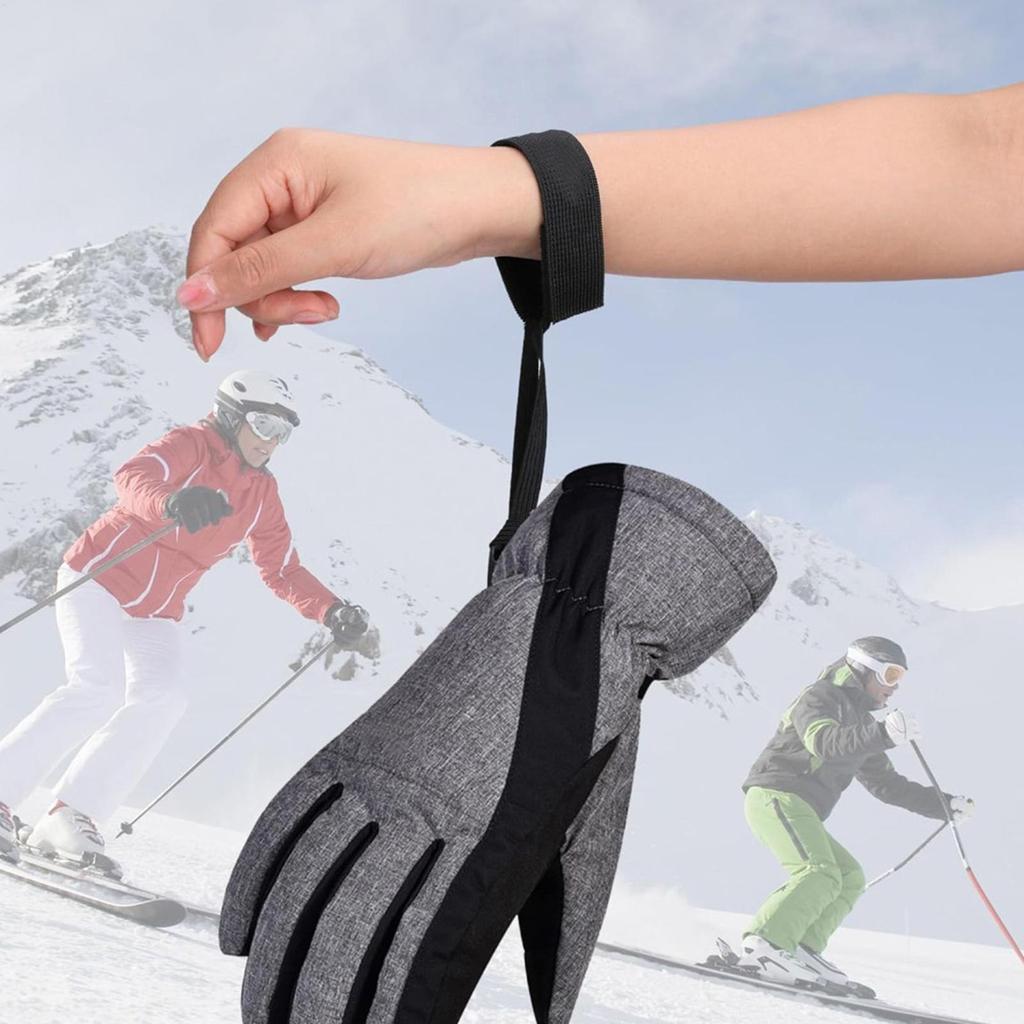 4Pcs Ski Glove Wristband Holder Storage Strap Prevents Lost Gloves Adjustable Elastic for Skiing Winter Sports Activities