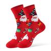 Women's Autumn and Winter Trend Comfortable Breathable Christmas Preppy Style Tube Socks