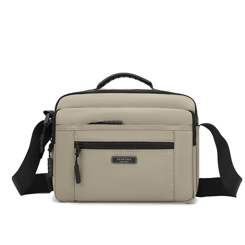 

Мужская сумка кроссбоди большой вместимости, многослойная деловая сумка, дорожная наплечная сумка легкие хаки