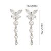 Butterfly Crystal Chain Design Ear Clip Accessory For Freeclip 1 2 Featuring Shining Zircons And Comfort Fit