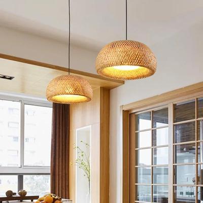 Lampe Suspendue en Bambou Lamparas Lampe Abat-jour Suspendu en Bambou Lampe Suspendue Art Déco Lanterne Chinoise Lustre en Rotin Grand