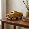 Pick-up Truck Ornament Antik-Finish Metall Fahrzeugmodell Handgefertigt Gelb