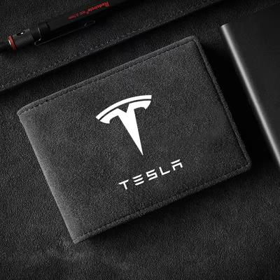 Leder Kreditkartenetui Auto Fahrdokumente Schutzhülle Für Model 3 Model S Model X Model Y Roadster Performance Dekor