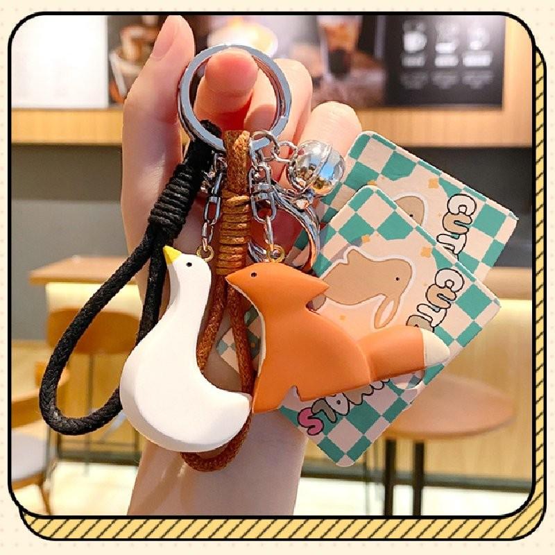 Goose Rabbit Fox Toy Dolls Key Chain Bag Decoration Pendant Desktop Ornament