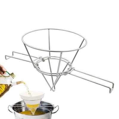 Domácí fritéza Držák na kuželový filtr oleje Stojan na kuželový filtr javorového sirupu Skládacími rameny Nerezová ocel Opakovaně použitelný stojan na sítko
