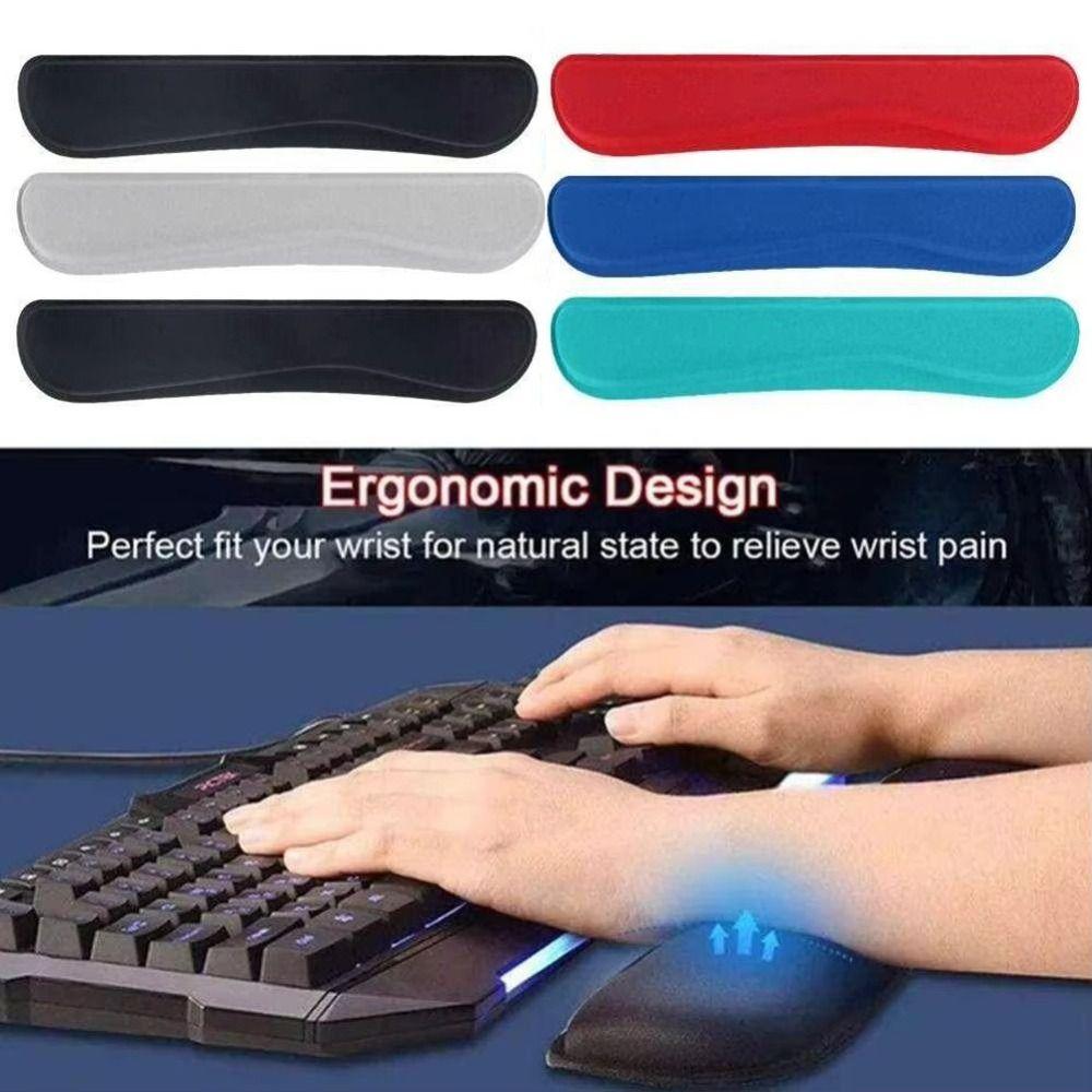 Memory Foam Mouse Pad Superfine Fiber Keyboard Palm Rest Keyboard Wrist Rest Pad Office Supplies