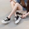 8CM Air Mesh Lace Micrifiber Leather Breathable Platform Wedge Women Vulcanize Hollow Summer String Bead Chunky Sneakers Shoes