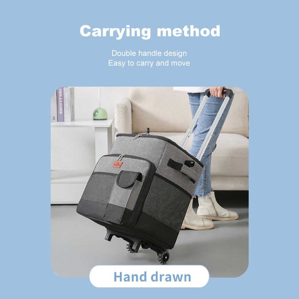 Portable Cooler Bag Camping Thermal Insulation Storage Organizer Waterproof & Leakproof Keep Hot & Cold 35L Large