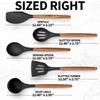 Non-Stick Silicone Cooking Utensils Set, 5 Pcs With Wooden Handle, Heat Resistant Silicone Kitchen Gadgets