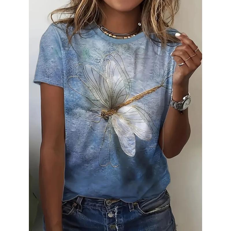 3D Printed Summer Fashion Women's T-shirt Breathable Casual Versatile
