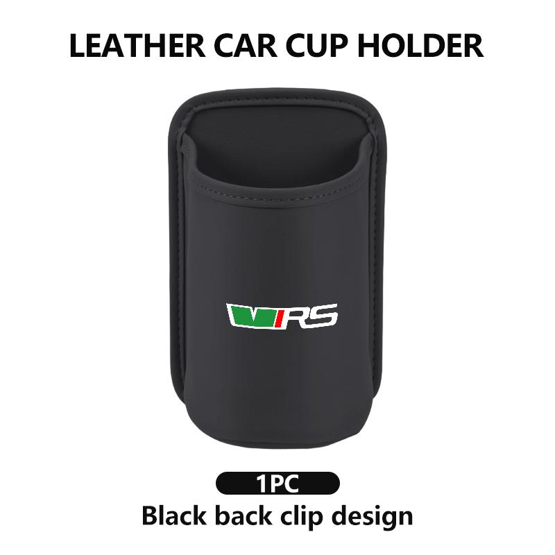 Für Skoda Leder Auto Wasserbecherhalter Innen Getränkehalter Organizer Zubehör Fabia 1 2 Octavia a7 RS Superb Rapid Yeti Karoq