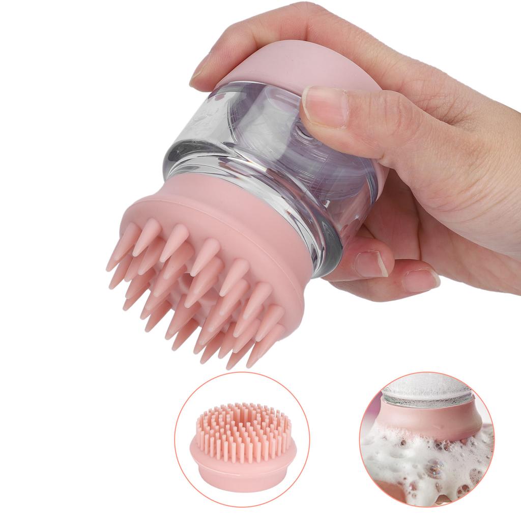 Tierbadebürste Multifunktions-Pflege Massage Duschbürste Kamm Zubehör für HundePink