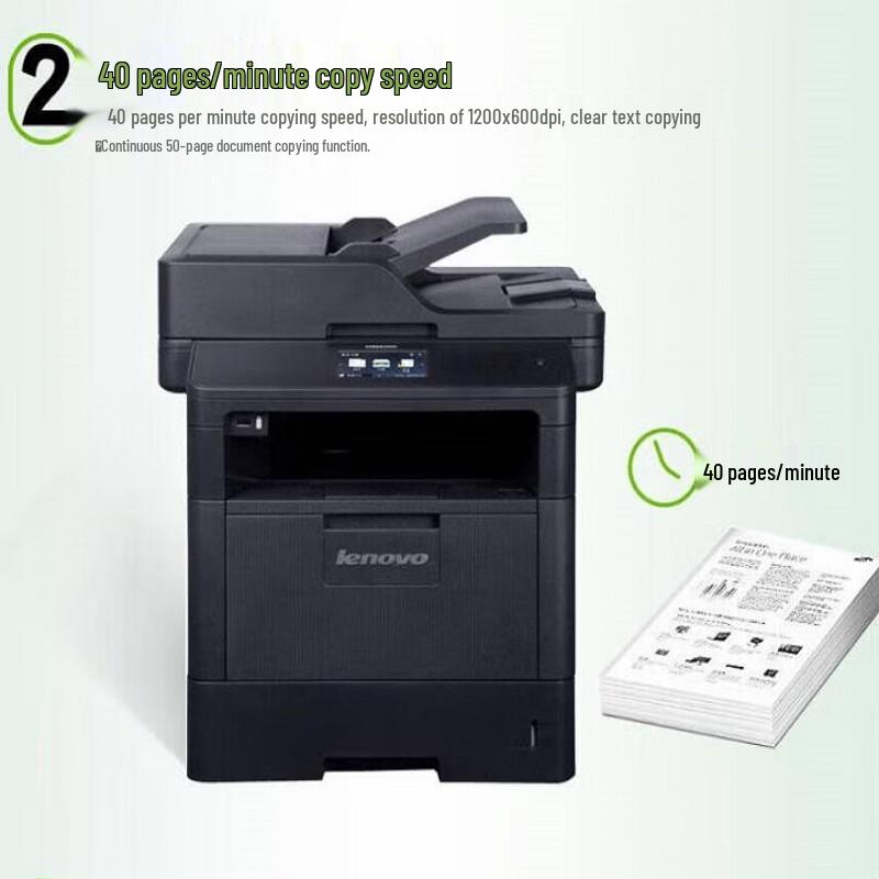 Lenovo Black & White Laser Multifunction Printer Series CN Plug (adapter Included)