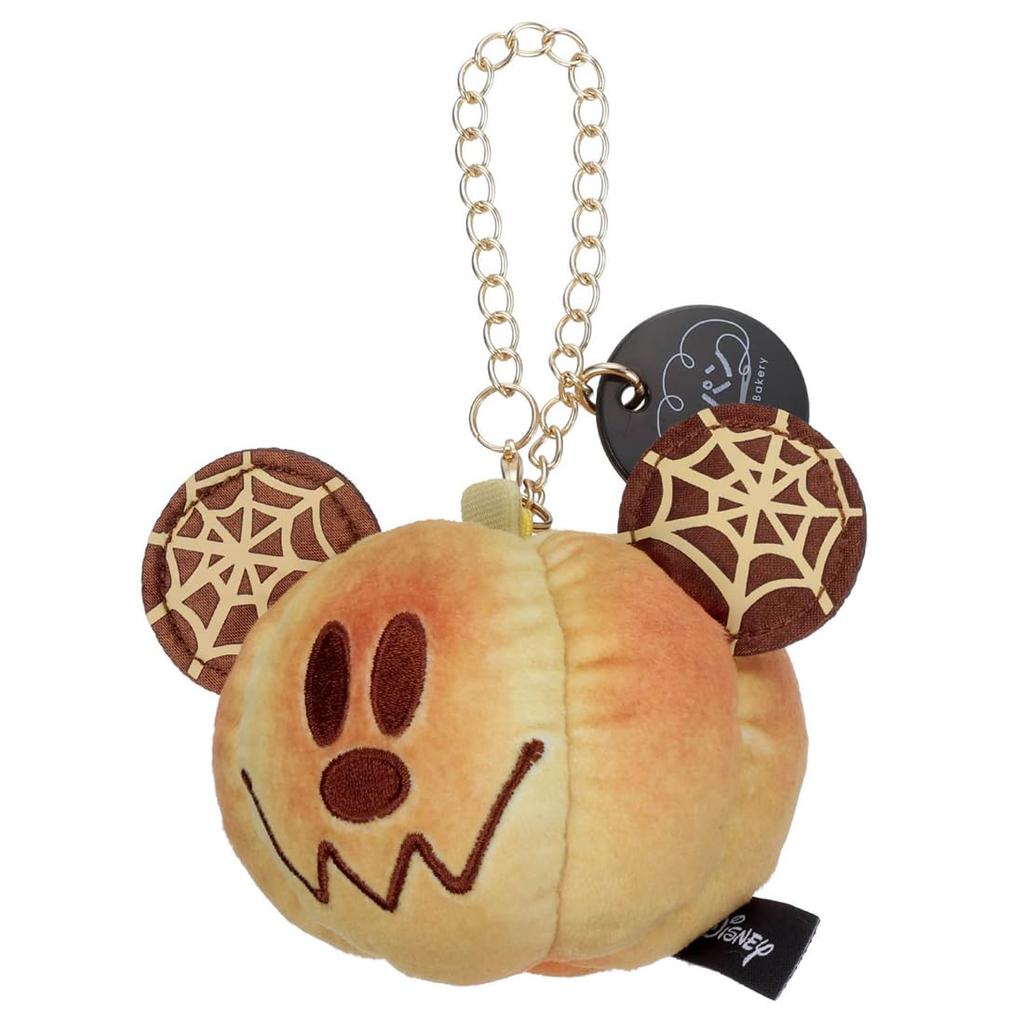 Takara Tomy Arts (TAKARATOMY A.R.T.S) Disney Character Nui Pan Chain Strap Mascot Pumpkin Bread Mickey Mouse Plush Toy, Approx. 11cm Wide