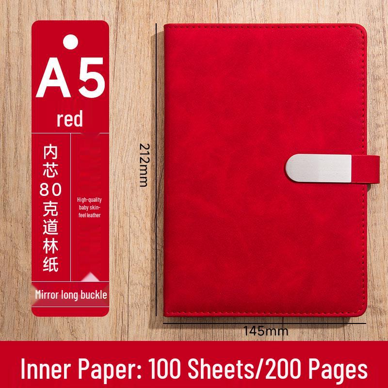 Personalized A5 Soft Leather Notebooks with Logo Printing: Custom Covers & Pages for Office Use