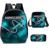 Minecraft Primary And Secondary School Schoolbags Minecraft Game Peripheral Backpack Three-piece Set high quality