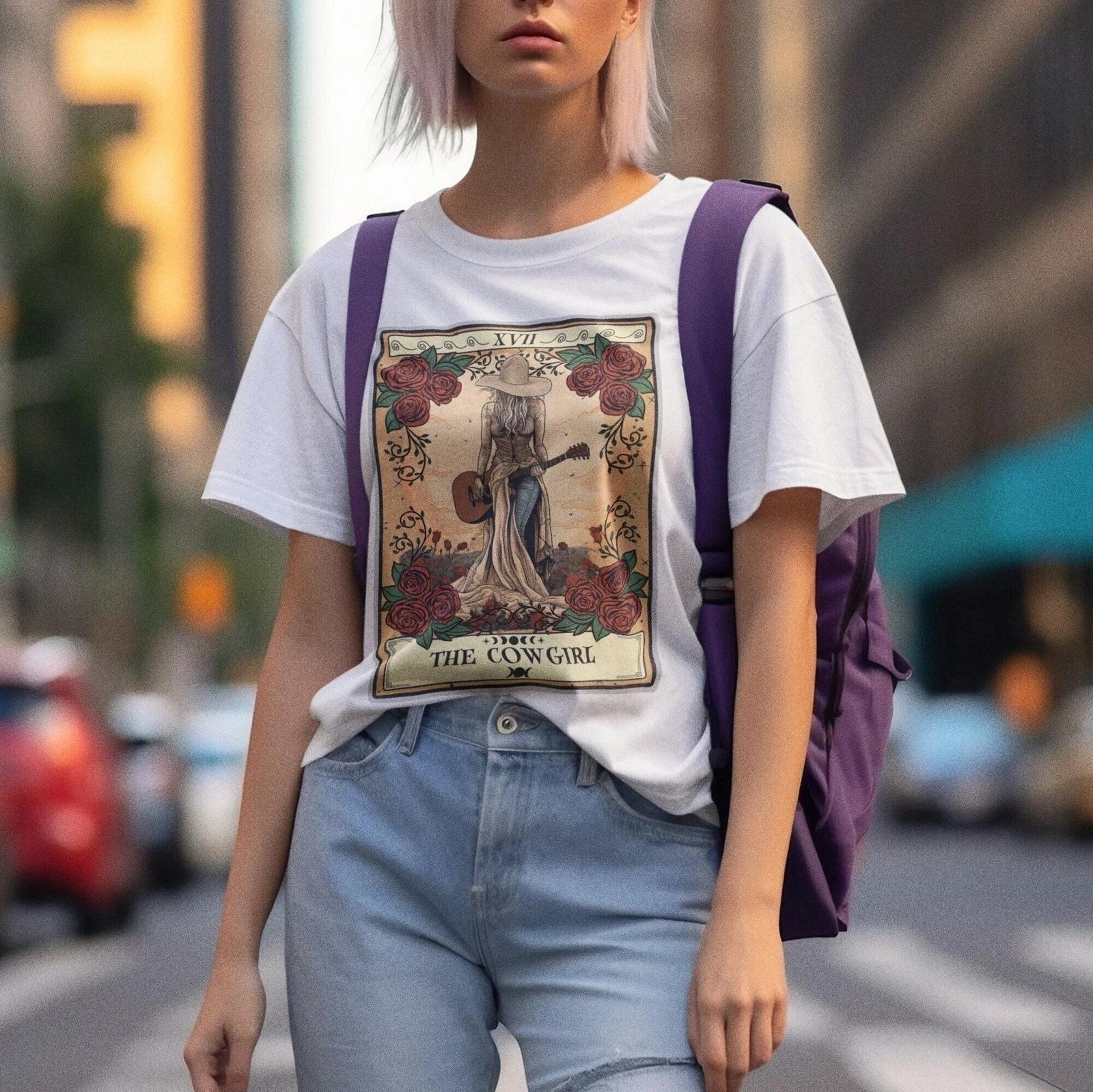 Cowgirl Tarot Card Shirt S