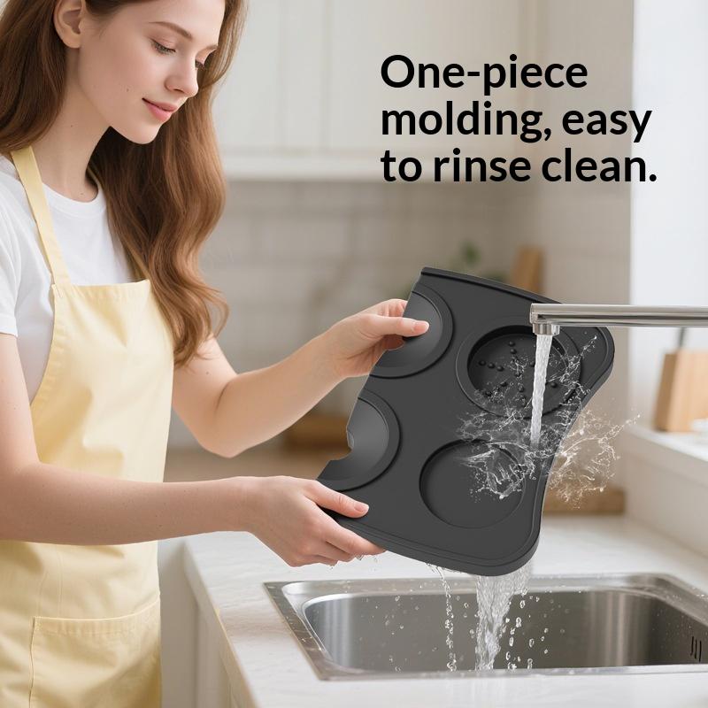 Espresso Coffee Tampers Mat Anti Station Press Tampering Holder Corner Mat Pad Silicone Coffeeware WDT Tools Tamping Barista