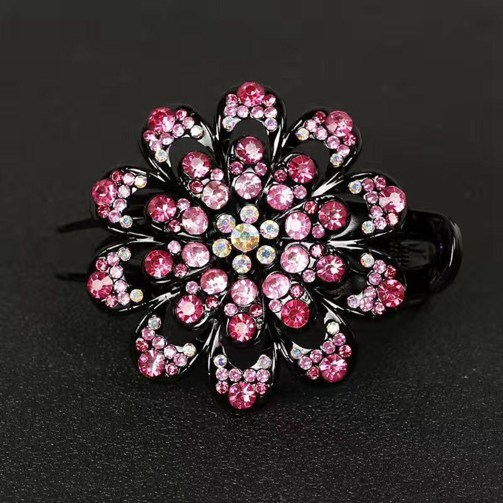 Headwear Korean Style Hairpin Female Hair Accessories Rhinestone Duckbill Clip Flower Hair Clip