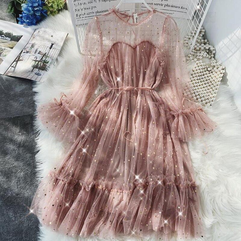 Весенне-летние новые женские платья One Size розовый