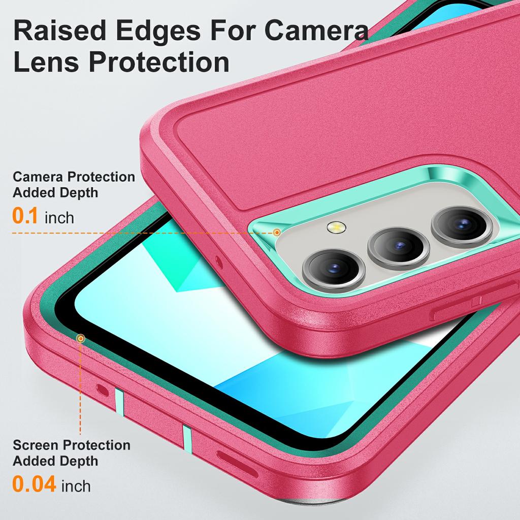 For Samsung Galaxy A16 4G/5G Case Kickstand Phone Cover PC+Silicone+EVA 3-in-1 Design