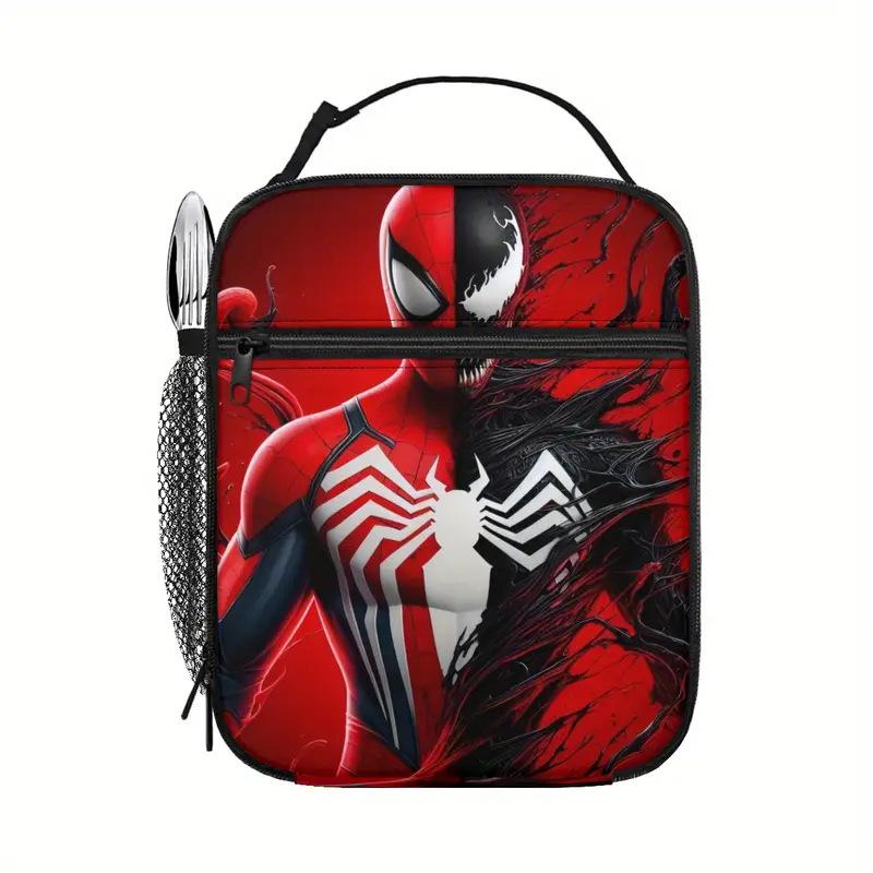 Spider-Man Cartoon Anime Lunch Bento Bag Children'S Fully Printed 3D Digital Insulation Bag Portable Outdoor Picnic Bag