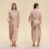 Yaoting Satin Plus Size Women's Long Sleeve Pajamas and Bathrobe Set - Spring/Fall Collection WP5021