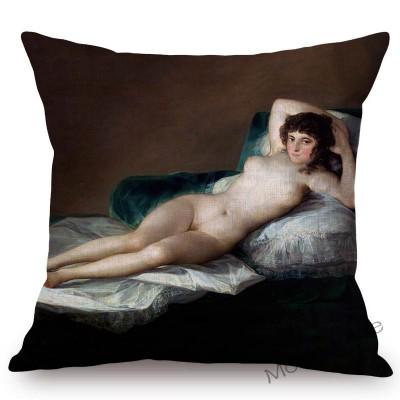 Italian Renaissance Giorgione Famous Oil Painting Sleeping Venus Linen Sofa Decoration Pillow Case Gallery Art Car Cushion Cover