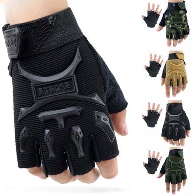 1 Paar Kinder-Halbfingerhandschuhe, rutschfeste Handschuhe, verstellbare Sporthandschuhe für Jungen und Mädchen, Angeln, Radfahren, Training, Rollschuhlaufen