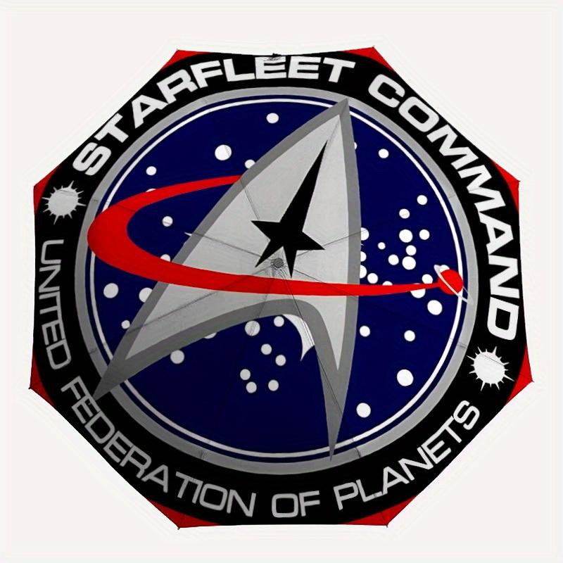 1pc Starfleet Command Automatic Open/close Folding Umbrella, Compact Portable Travel Umbrella, Perfect Gift, Durable Construction yy250813063