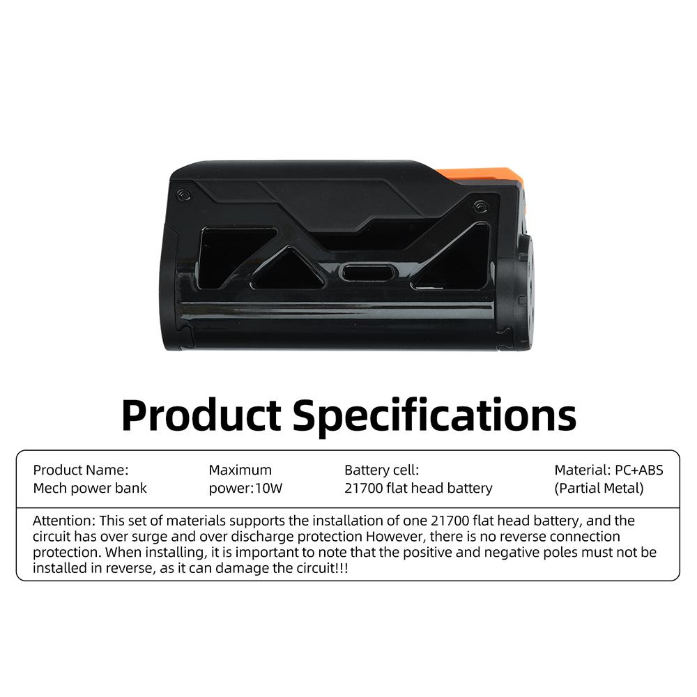 Pd 11w Charging Solder-free Mecha Capsule Power Bank Kit Module 1-cell 11711 Battery Holder Digital Power Display