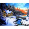 New 5D DIY Diamond Painting Snow Scene Diamond Embroidery Christmas Cross Stitch Full Round Drill Home Decor Manual Gift