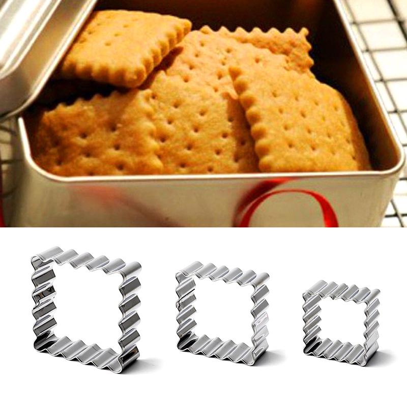 3Pcs Mini Cookie Cutter Set Stainless Steel Sugar Biscuit Veggie Cutters Diy Cookie Fondant Cake Pastry Dough Mold Baking Tool