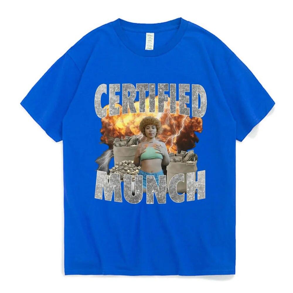 Ice Spice Certified Tričko Munch Funny Meme Tričko Hip Hop Retro Unisex Dámské Běžné Oversized Tričko s krátkým rukávem Streetwear