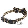 Pet Neck Decoration Leopard Pattern Pet Collar Cat Collar with Bell Cat Neck Ring Adjustable Anti-choking