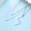 Simulated Pearl Heart Pendant Necklace 18K Golden PVD Plated Stainless Steel Jewelry Trendy Anniversary Women