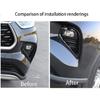 Car Accessories Fit For Toyota Highlander 2020-2023 2024 2025 Exterior Front Fog Lamp Cover Trim Light Panel (Black) ABS 2 PCS