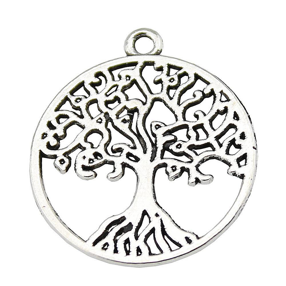 Tree Of Life Charms Antique Round Pendants For Spiritual DIY Jewelry