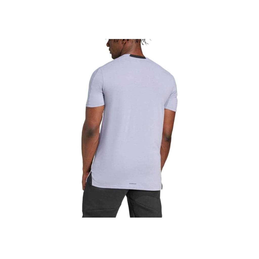 adidas Designed For Workout T-Shirt Silver Violet Men Streetwear JI5772
