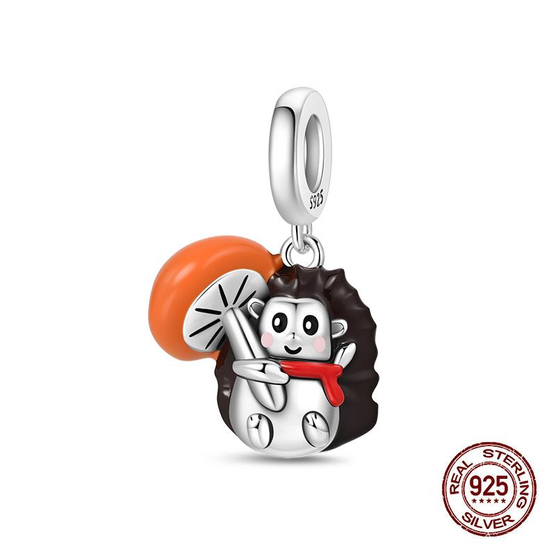 Autumn Charms Copper Brown Squirrel Pumpkin Bees Charms Beads Fit 3Mmoriginal Bracelets Diy Jewelry Warm Gifts