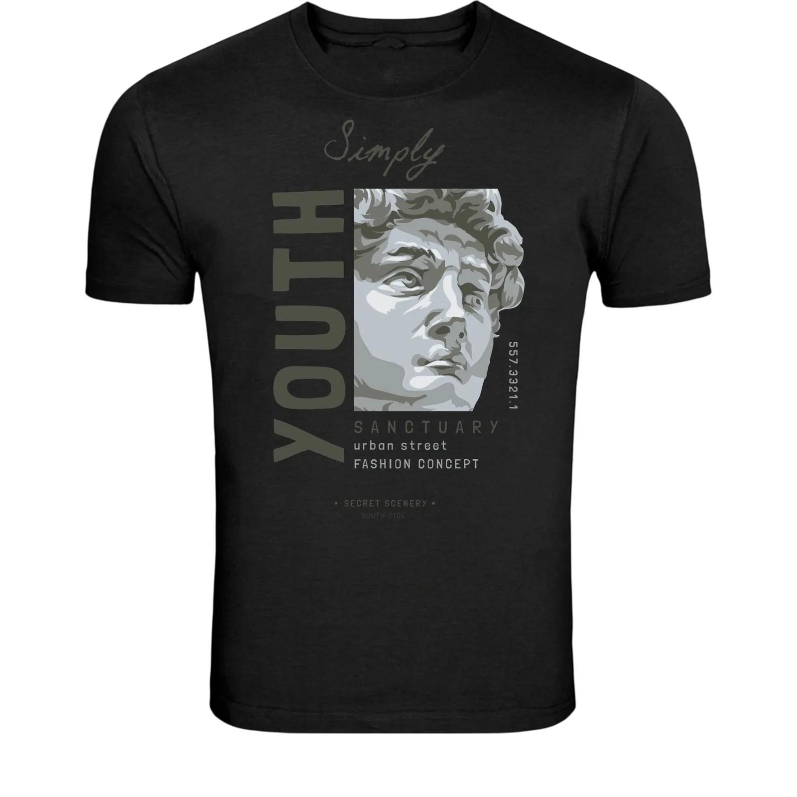 Simply Youth David Statue T-Shirt - Urban Street Art Graphic Tee XXXXL