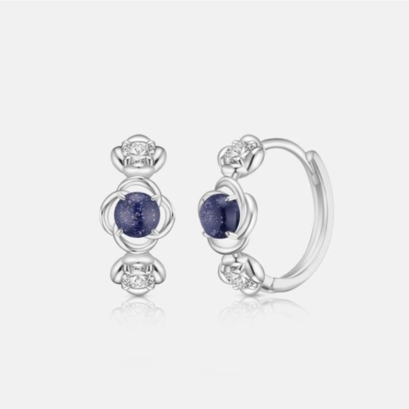 METROCITY JEWELRY La Rosa Sterling Silver Vita Örhängen A253SE0463WPF