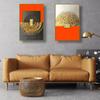 Modern Nordic Light Luxury Style Decorative Posters Abstract Gold Foil Art Canvas Painting for Home Living Room Wall Retro Photo