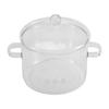 A20F-Glass Saucepan With Cover,Stovetop Cooking Pot With Lid And Handle Simmer Pot Clear Soup Pot High Borosilicate