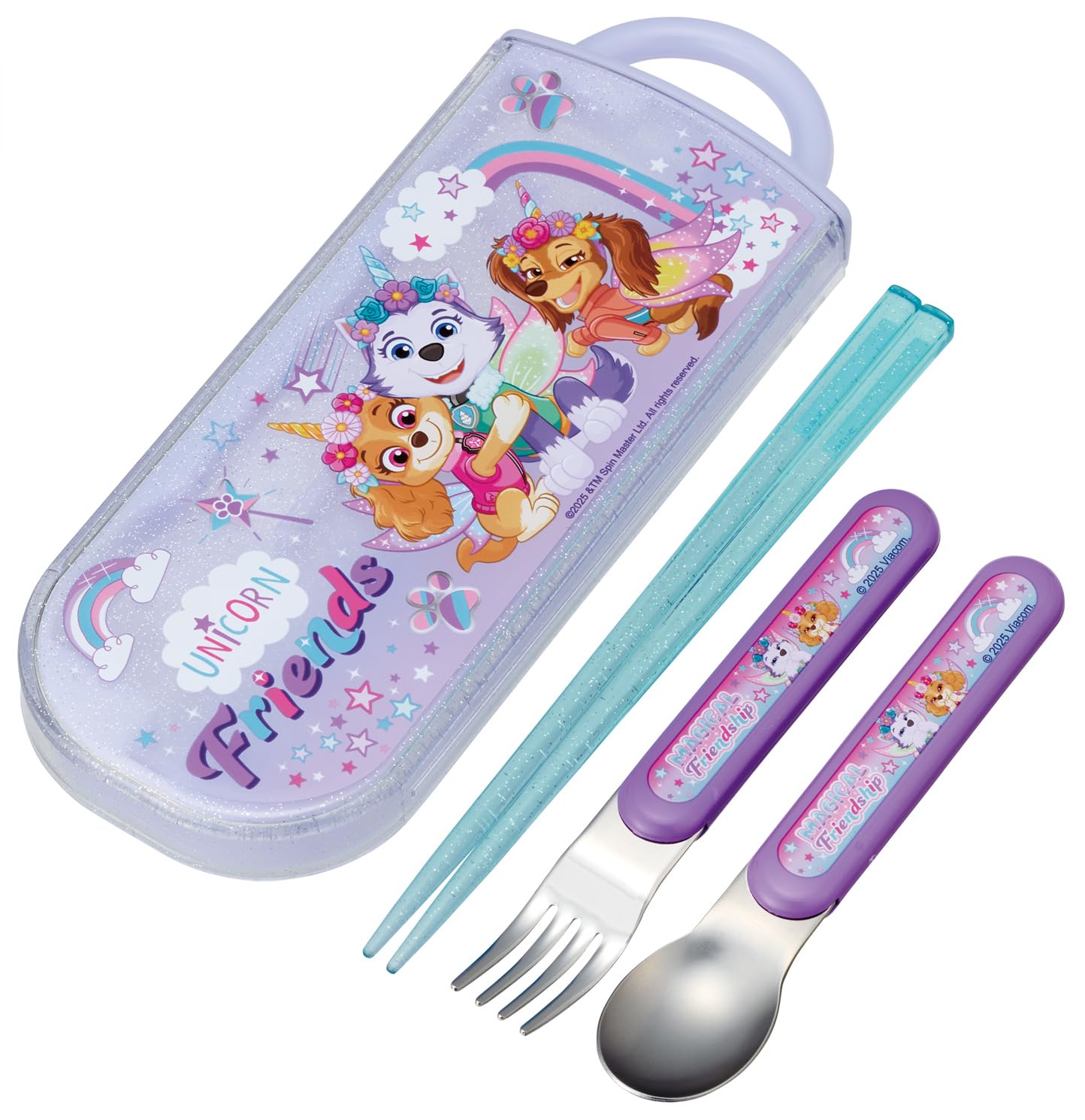 

Skater Bento Chopsticks for Trio Set Paw Patrol Kids, (Chopsticks, Spoon, Fork, 16.5cm), Unicorn, Girl, TACC2-A