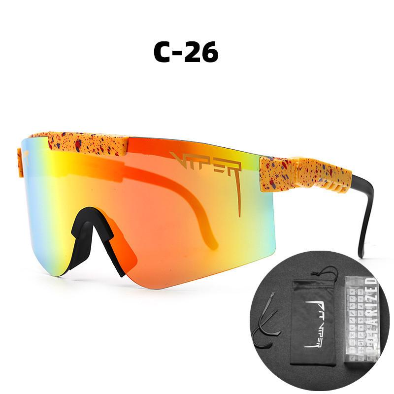 Grenzüberschreitende polarisierte Fahrradbrille mit großem Rahmen und farbigen Gläsern für Sport