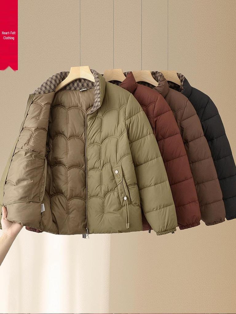 Korean Style Lightweight Down Jacket for Middle-aged Women