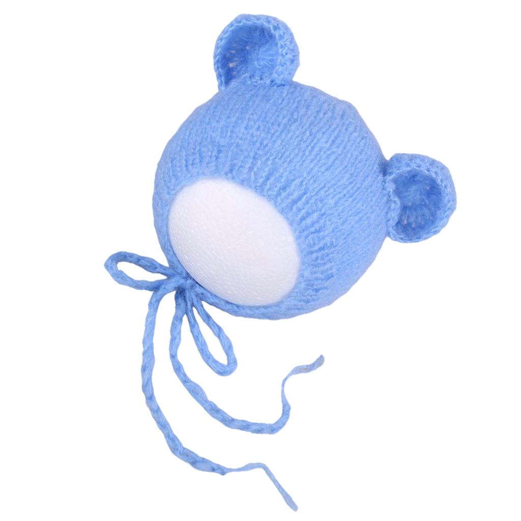 Soft Baby Beanie With Bear Ears For Newborn Photography Props Elastic Comfort Baby Photography Props